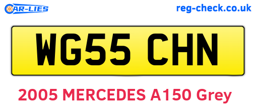 WG55CHN are the vehicle registration plates.
