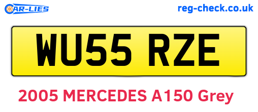 WU55RZE are the vehicle registration plates.