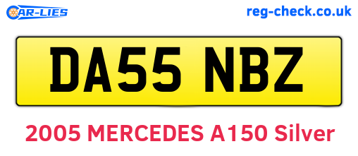 DA55NBZ are the vehicle registration plates.