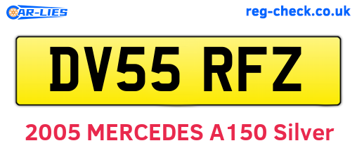 DV55RFZ are the vehicle registration plates.