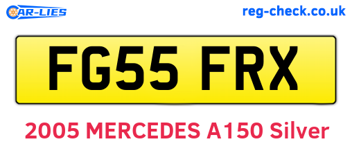 FG55FRX are the vehicle registration plates.