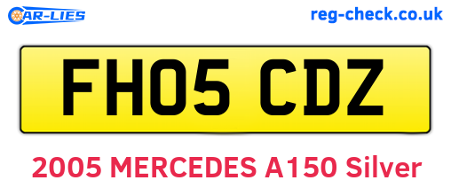 FH05CDZ are the vehicle registration plates.