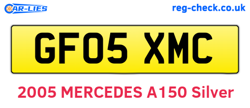 GF05XMC are the vehicle registration plates.
