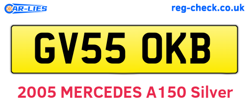 GV55OKB are the vehicle registration plates.