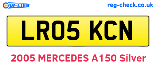 LR05KCN are the vehicle registration plates.