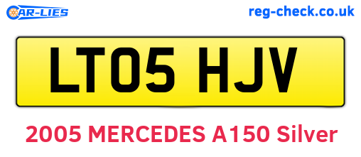 LT05HJV are the vehicle registration plates.