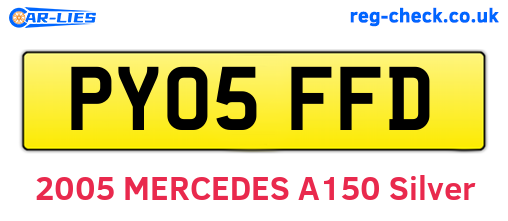 PY05FFD are the vehicle registration plates.
