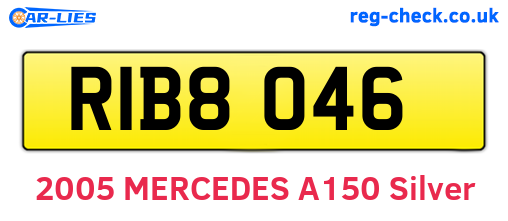 RIB8046 are the vehicle registration plates.