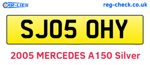 SJ05OHY are the vehicle registration plates.