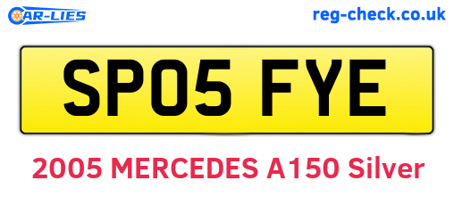 SP05FYE are the vehicle registration plates.