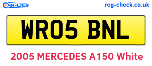 WR05BNL are the vehicle registration plates.