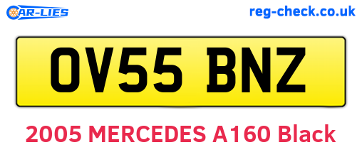 OV55BNZ are the vehicle registration plates.