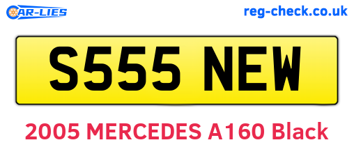 S555NEW are the vehicle registration plates.
