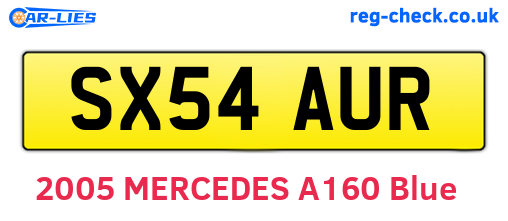 SX54AUR are the vehicle registration plates.
