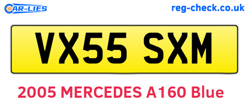 VX55SXM are the vehicle registration plates.