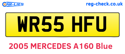 WR55HFU are the vehicle registration plates.