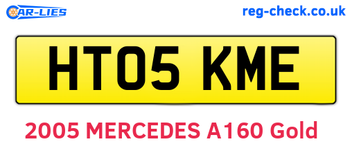 HT05KME are the vehicle registration plates.