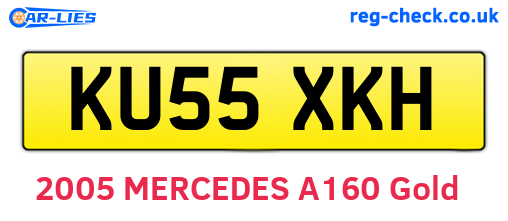 KU55XKH are the vehicle registration plates.