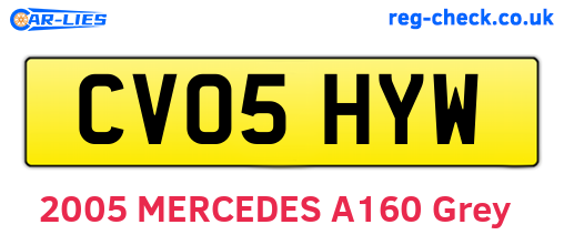 CV05HYW are the vehicle registration plates.