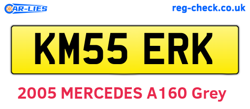 KM55ERK are the vehicle registration plates.