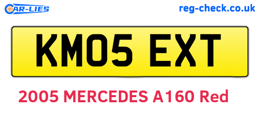 KM05EXT are the vehicle registration plates.