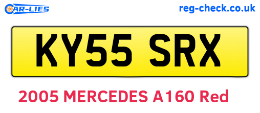 KY55SRX are the vehicle registration plates.