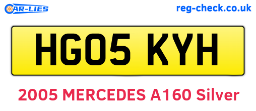 HG05KYH are the vehicle registration plates.