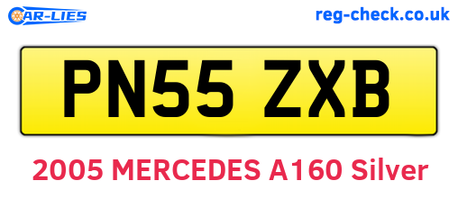 PN55ZXB are the vehicle registration plates.