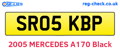 SR05KBP are the vehicle registration plates.