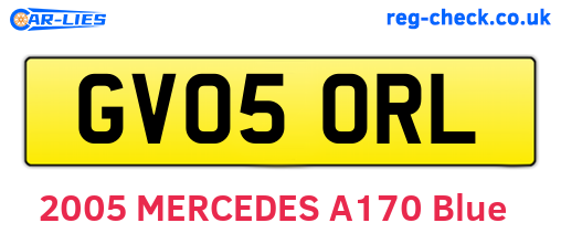 GV05ORL are the vehicle registration plates.
