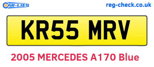 KR55MRV are the vehicle registration plates.