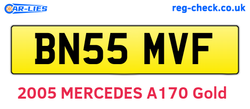 BN55MVF are the vehicle registration plates.