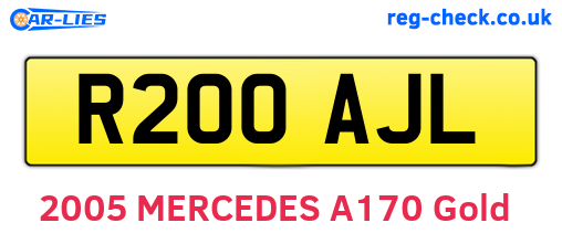 R200AJL are the vehicle registration plates.