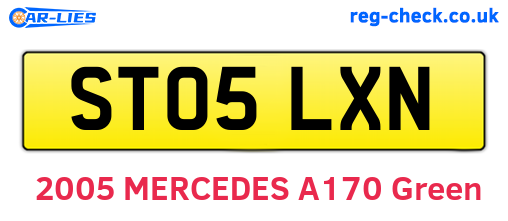 ST05LXN are the vehicle registration plates.