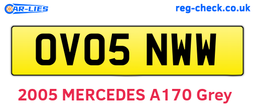 OV05NWW are the vehicle registration plates.