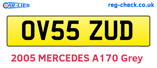 OV55ZUD are the vehicle registration plates.