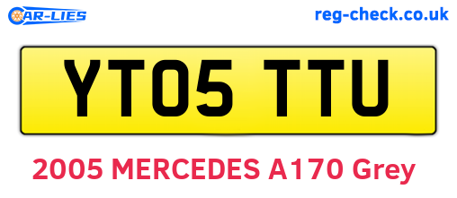 YT05TTU are the vehicle registration plates.
