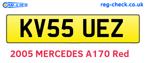 KV55UEZ are the vehicle registration plates.