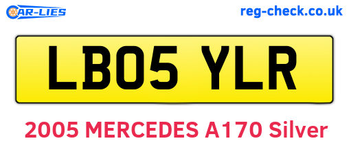 LB05YLR are the vehicle registration plates.
