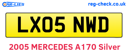 LX05NWD are the vehicle registration plates.