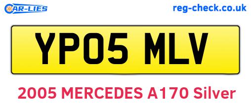 YP05MLV are the vehicle registration plates.