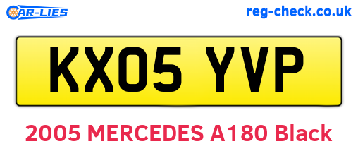 KX05YVP are the vehicle registration plates.