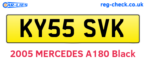 KY55SVK are the vehicle registration plates.