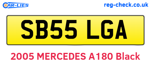 SB55LGA are the vehicle registration plates.