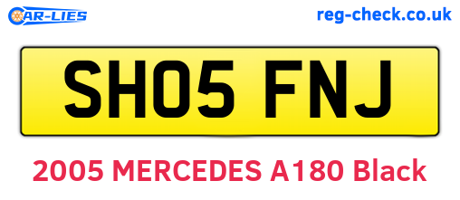 SH05FNJ are the vehicle registration plates.