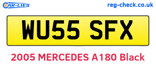 WU55SFX are the vehicle registration plates.