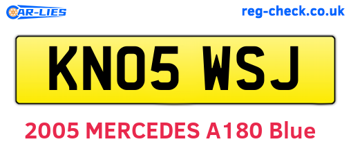 KN05WSJ are the vehicle registration plates.