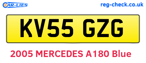 KV55GZG are the vehicle registration plates.