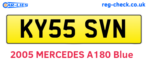 KY55SVN are the vehicle registration plates.