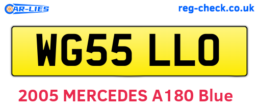 WG55LLO are the vehicle registration plates.